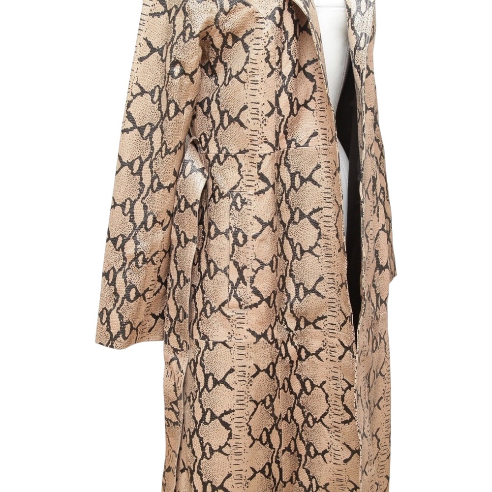 LPA Coat Leather Jacket TRENCH 415 Animal Print M - Picture 5 of 8